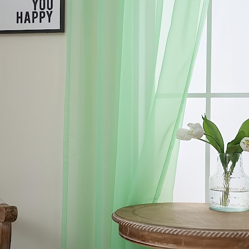 Sheer Curtain Panels with Rod Pocket for Bedroom Living Room Office Kitchen