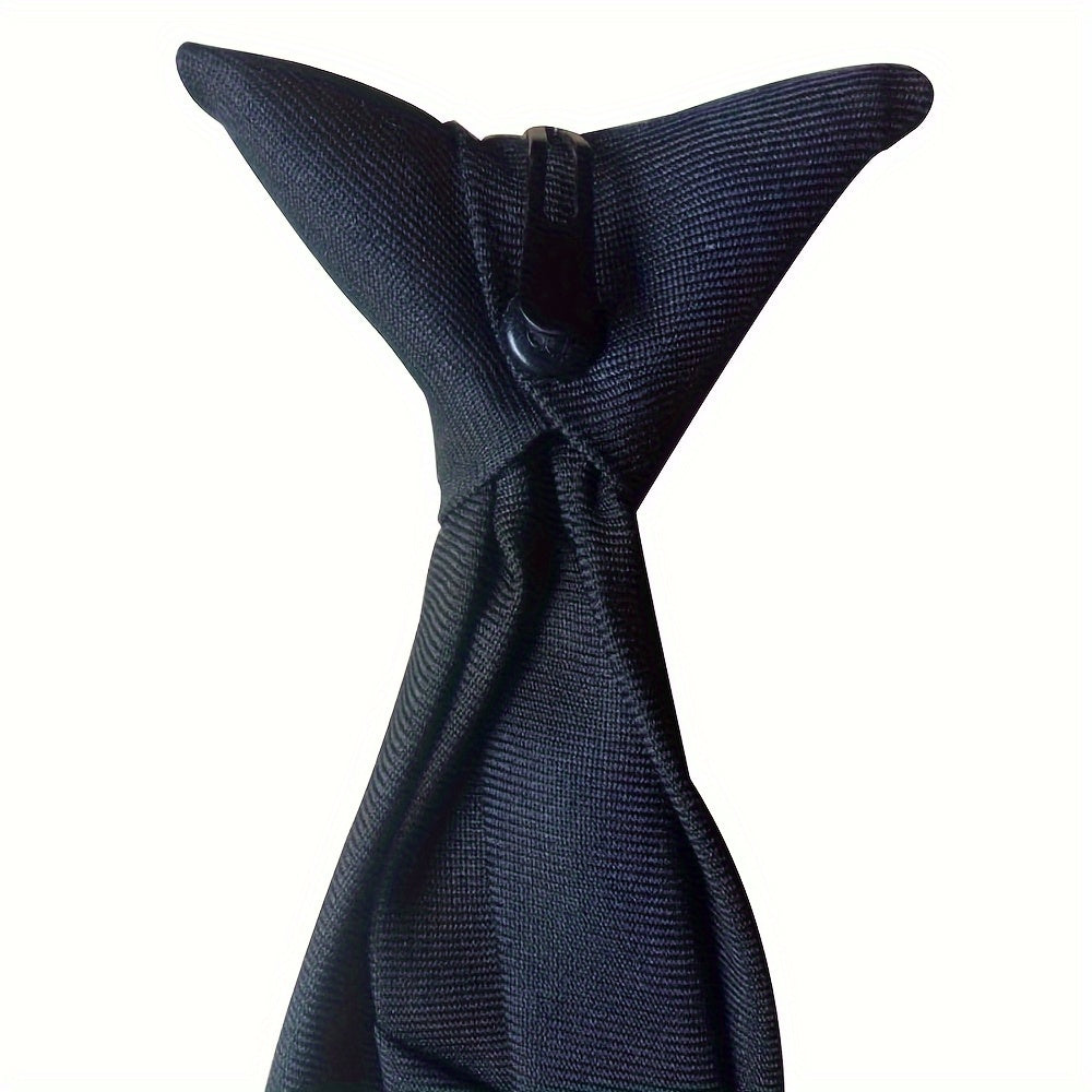 Qora erkaklar uchun sozlanadigan oldindan bog‘langan galstuk to‘plami, to‘qilgan kliplar bilan, to‘ylar, ofis, maktab formasi uchun