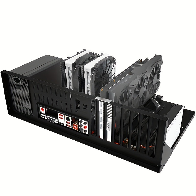 Black Alloy Steel Test Bench Case for MicroATX and ITX Motherboards