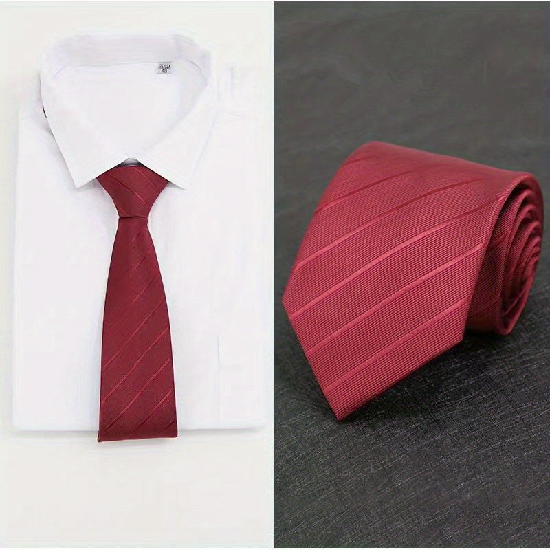 Men's Wedding Tie Striped Design Gift for Groom Business Professional
