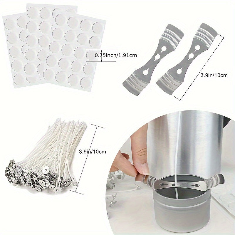 Набор для самостоятельного изготовления свечей с 45 предметами, емкостью 1,3 л, для заливки, воском, фитилями и инструментами