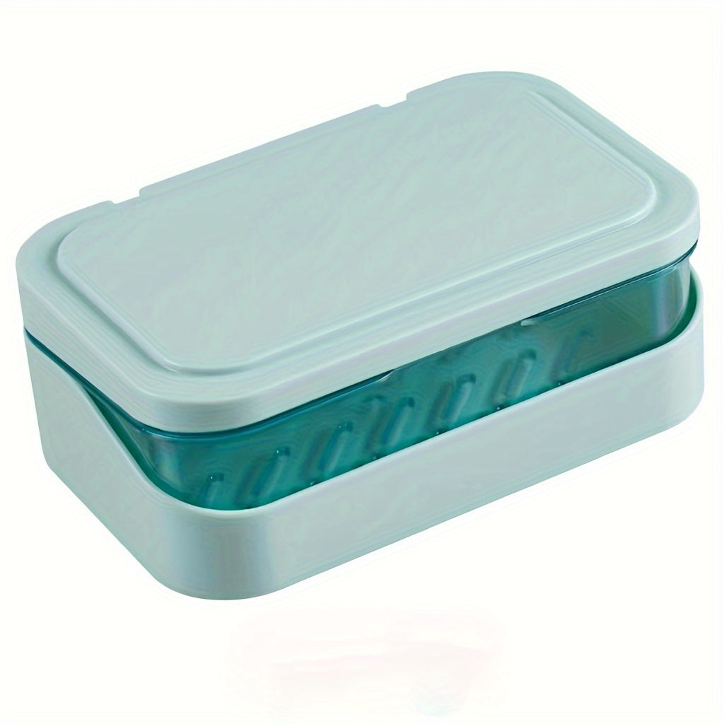 Dispensador de jabón con tapa de doble capa y vertido, para baño, cocina, viajes, fácil de limpiar