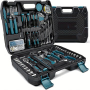 281-Piece Home Tool Kit with Socket Wrench Screwdriver Hex Keys Pliers Storage Case