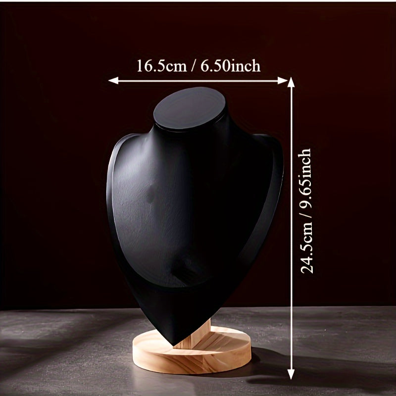 Wooden Jewelry Stand Mannequin for Necklaces Dresser or Retail Display