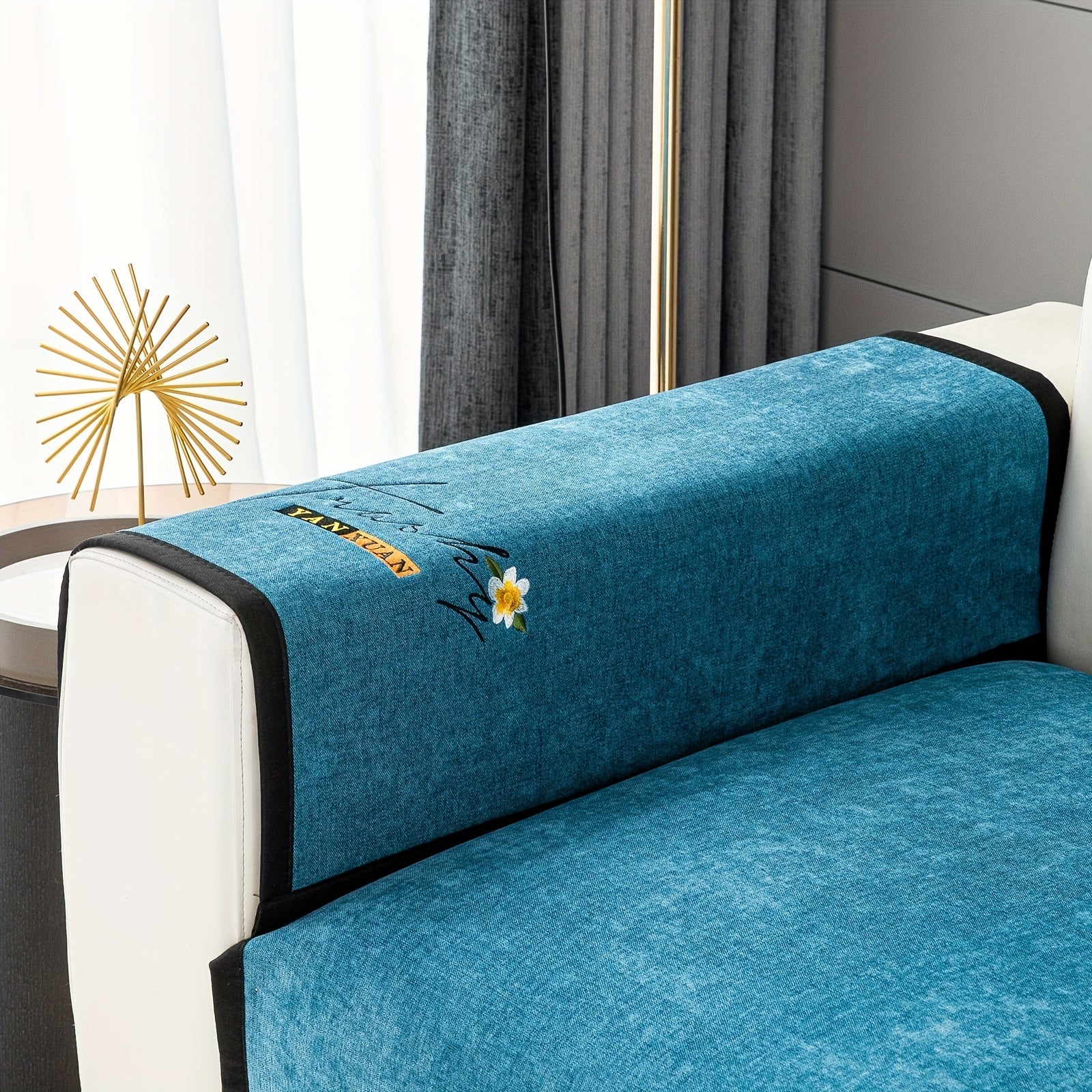 Chenille Sofa Slipcover All Seasons Protects Furniture and Enhances Home Decor