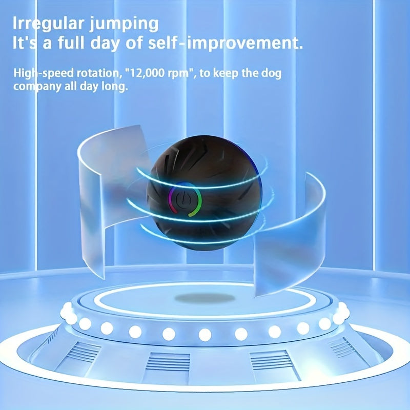 Large Silicone Pet Jumping Ball with LED Lights USB Rechargeable for All Breed Sizes