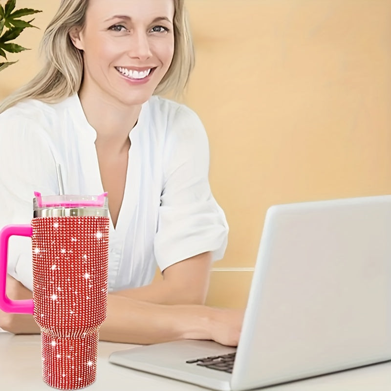 Insulated 40oz Stainless Steel Tumbler with Lid and Straw for Travel and Home