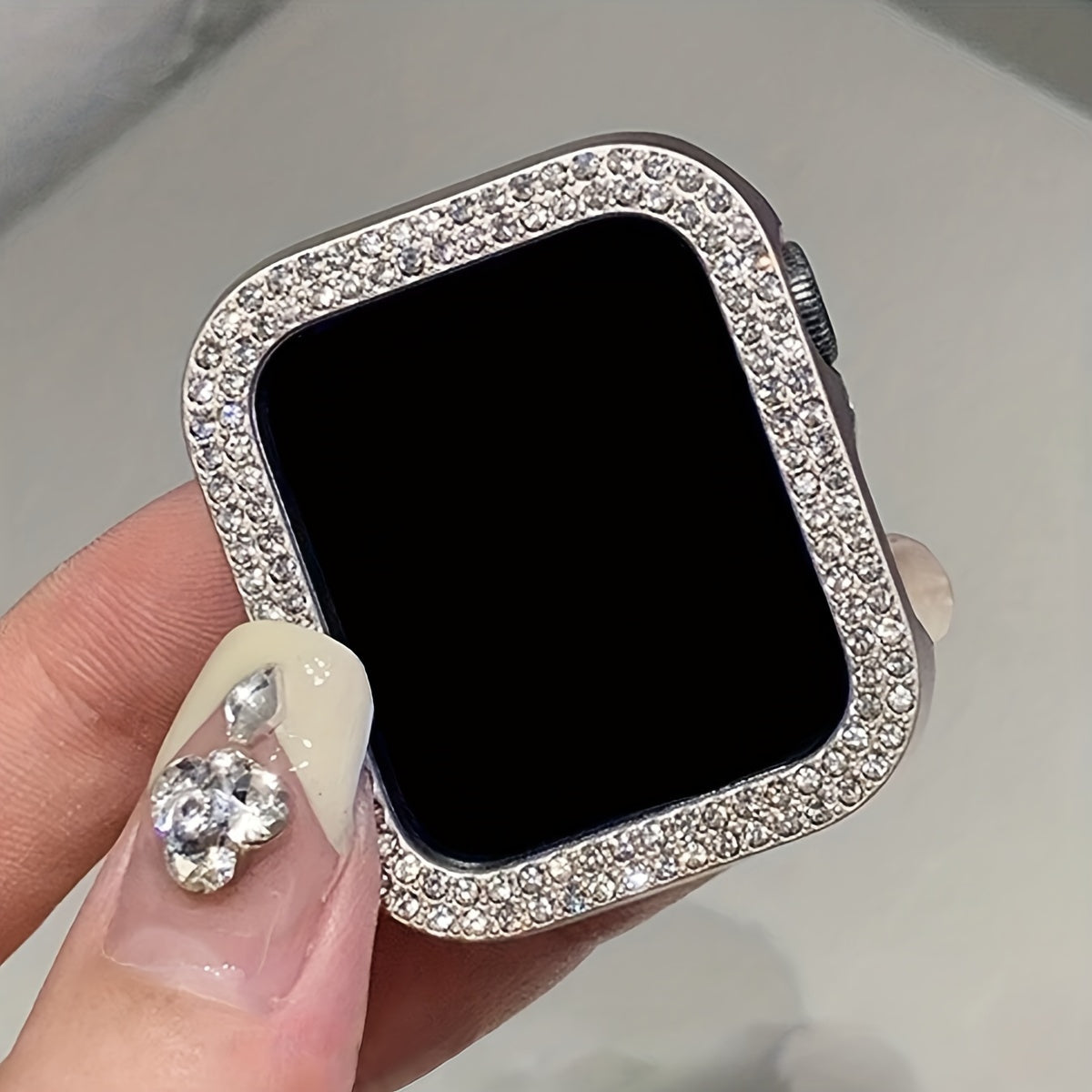 Women's Rhinestone Decor Protective Watch Case for Apple Watch 38-49mm Hard Shell Lightweight