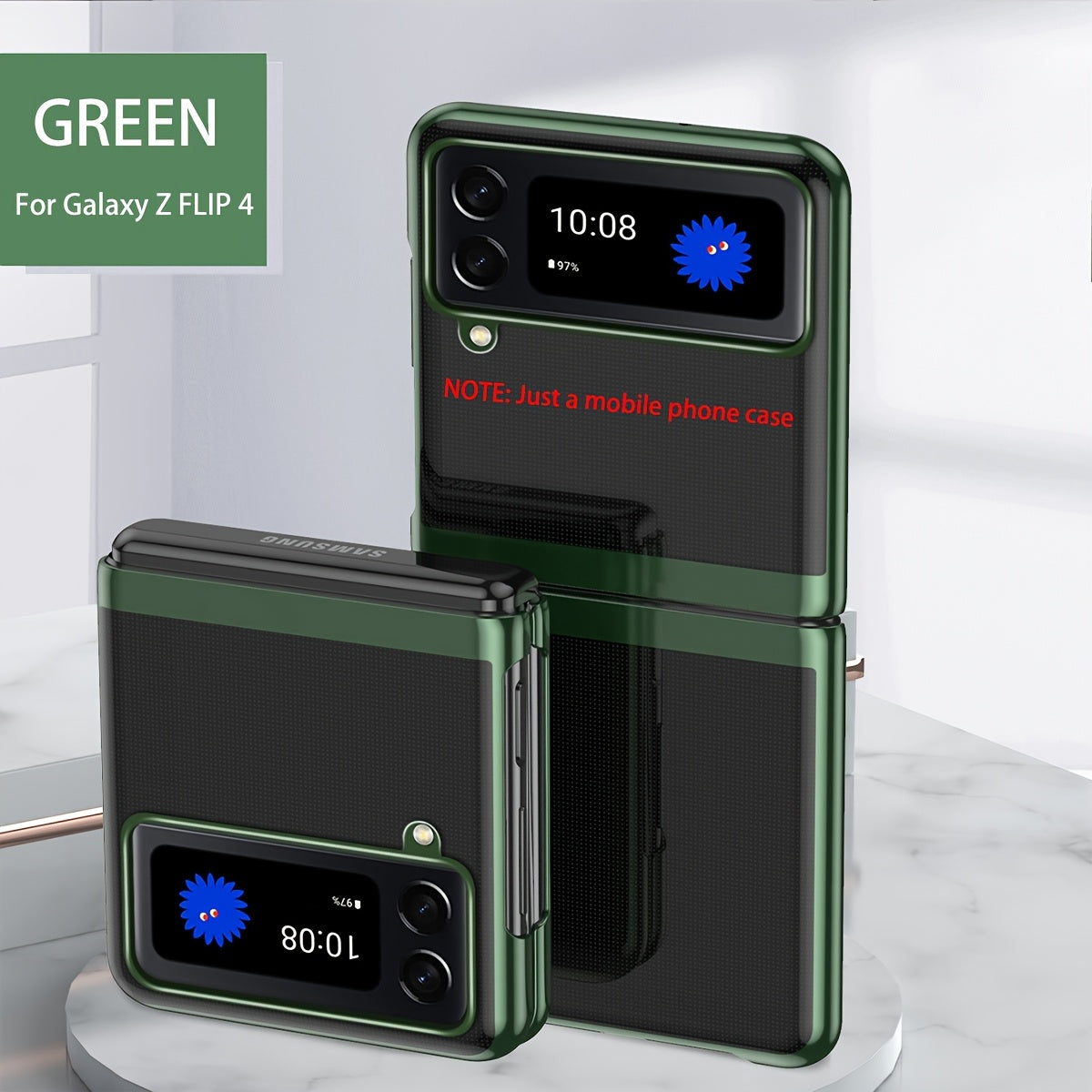 Electroplated Transparent Folding Phone Case for Samsung Galaxy Z Flip Series