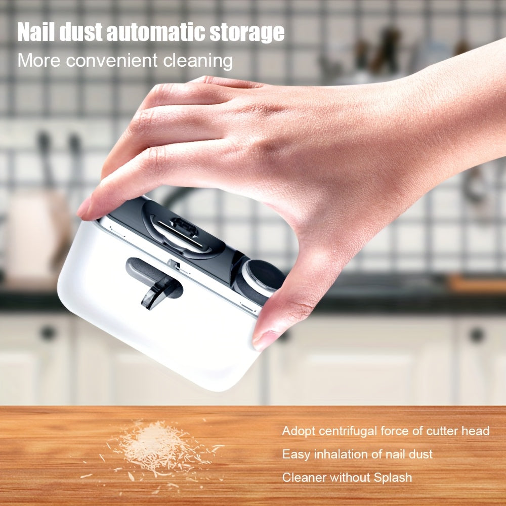 Afeitadora eléctrica de uñas 2 en 1 recargable por USB, dispositivo para manicura y pedicura, cuidado de uñas