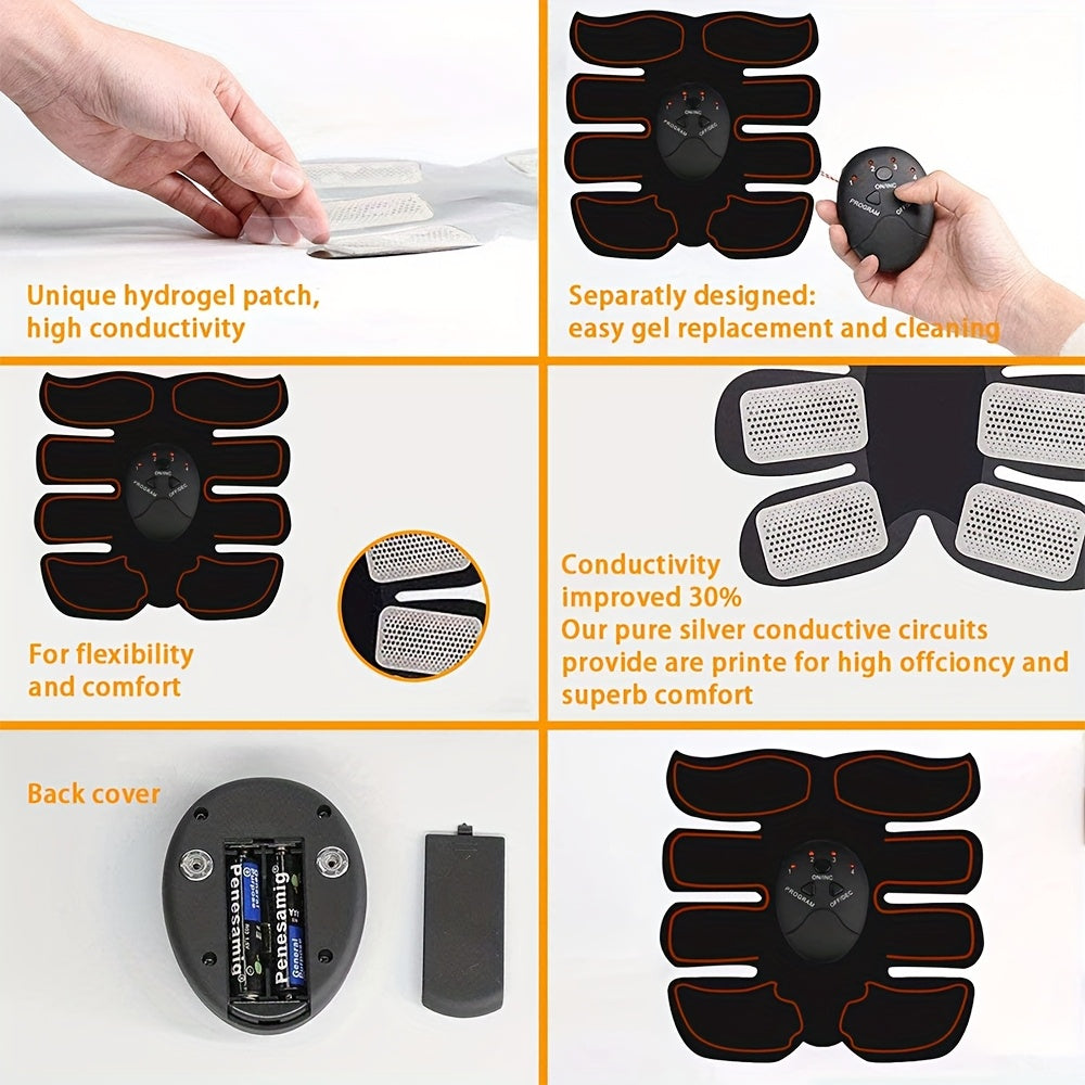 Uy va ofis fitness mashg'ulotlari uchun simsiz ABS stimulyatori.