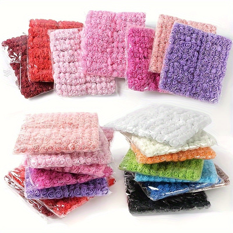Mini Foam Roses 2cm for DIY Wedding Bouquets Scrapbooking Home Decor