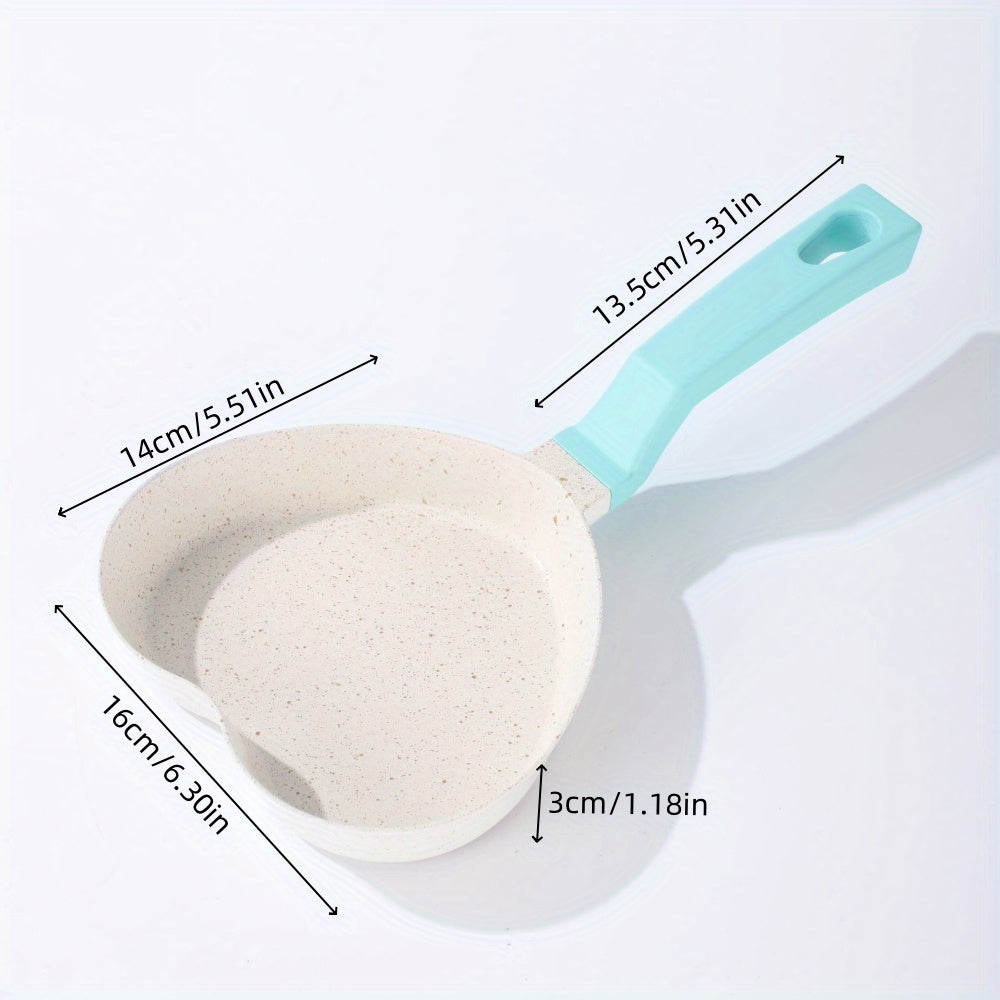 Sartén para huevos con forma de corazón, antiadherente, recubierta de piedra, de aluminio para tortillas, panqueques, hamburguesas