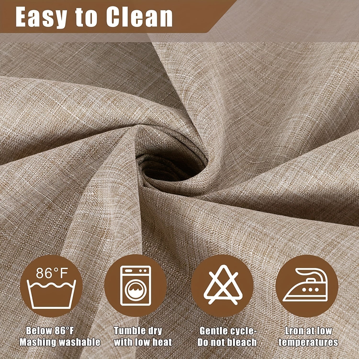 Beige Polyester Rectangular Waterproof Oil-Proof Tablecloth for Picnic and Dining