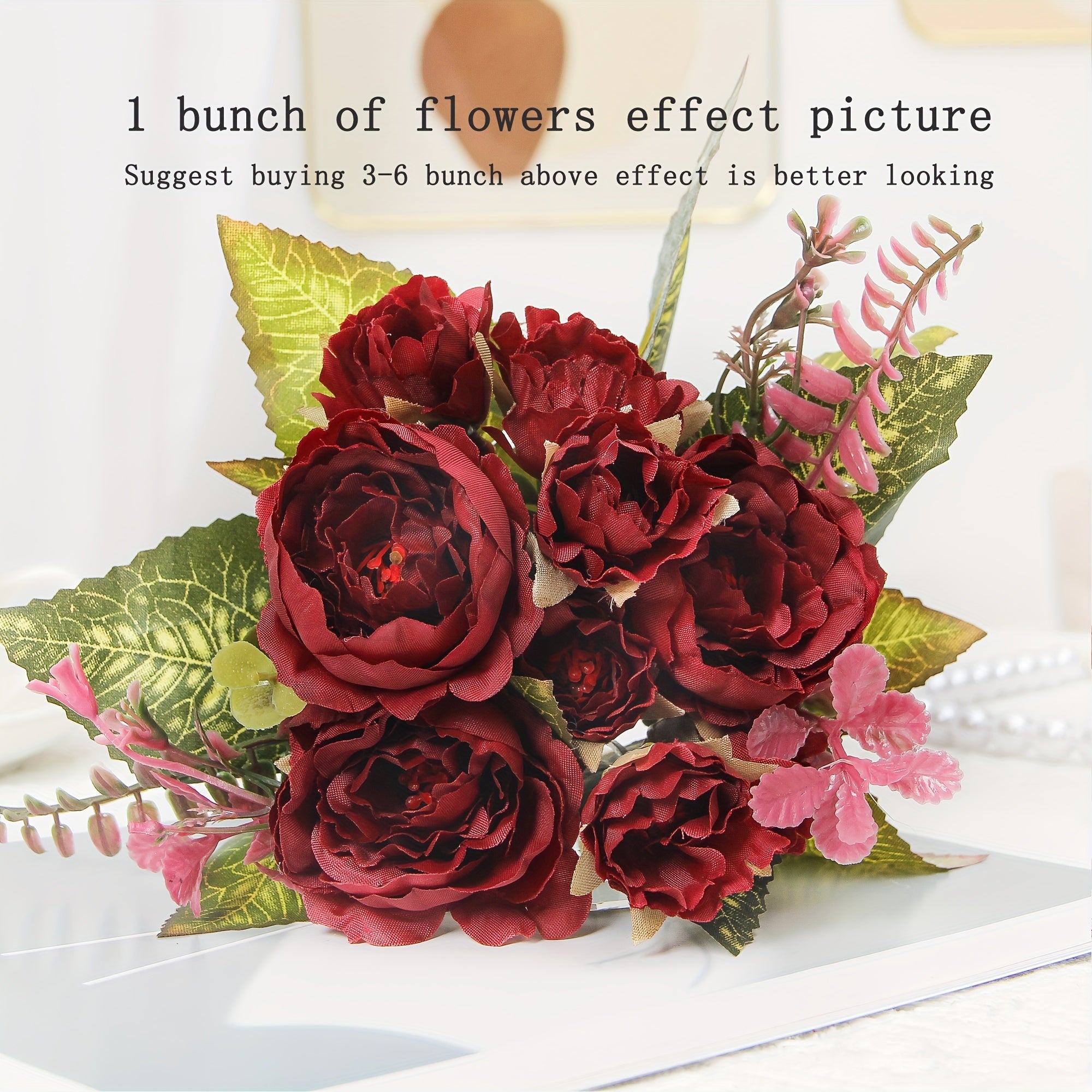 Искусственные букеты розовых пионов с несколькими головами, стеблями и различными применениями для дома, сада или мероприятий.