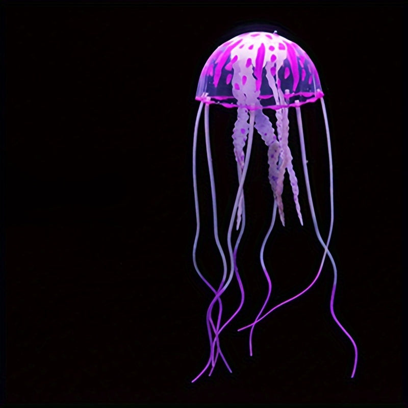 Fluorescent Luminous Silicone Jellyfish Aquarium Decoration for Fish Tanks