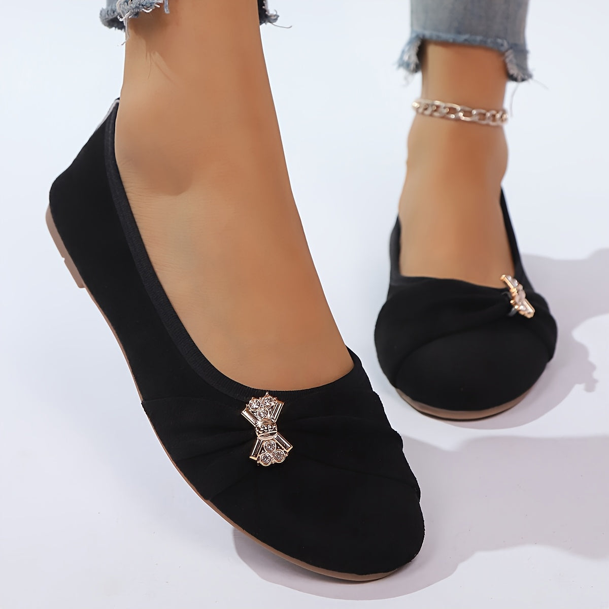 Zapatos planos de ballet para mujer, zapatos casuales sin cordones, color beige, suela suave, cómodos