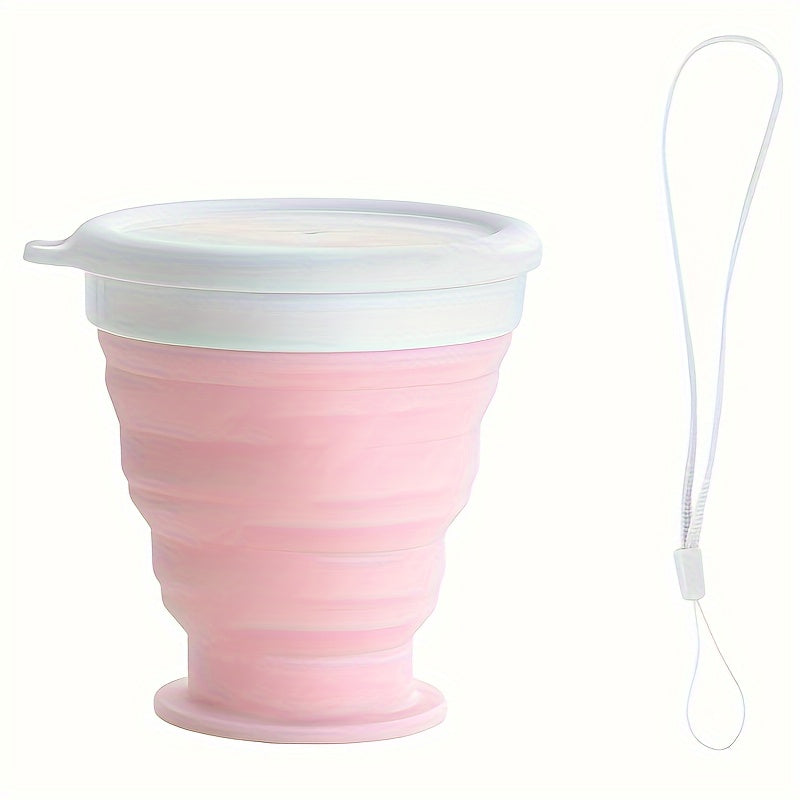 Силиконовый складной стакан для использования в пути. Без BPA и подходит для активного отдыха.