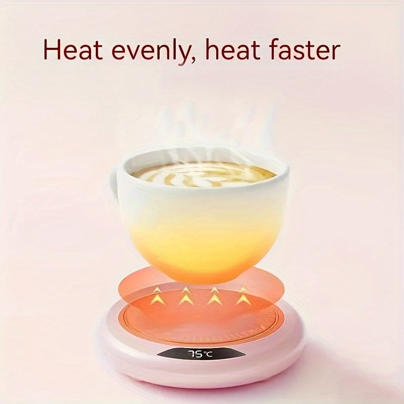 Smart Touch-Activated Temperature Control Heating Cup Mat with Adjustable Settings