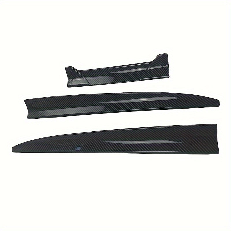 Universal Car Rear Spoiler with Three-Section Design PVC Polished Easy Installation
