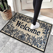 Braided Welcome Doormat Slip-Resistant Easy to Clean Rubber Backing Indoor Outdoor Decor