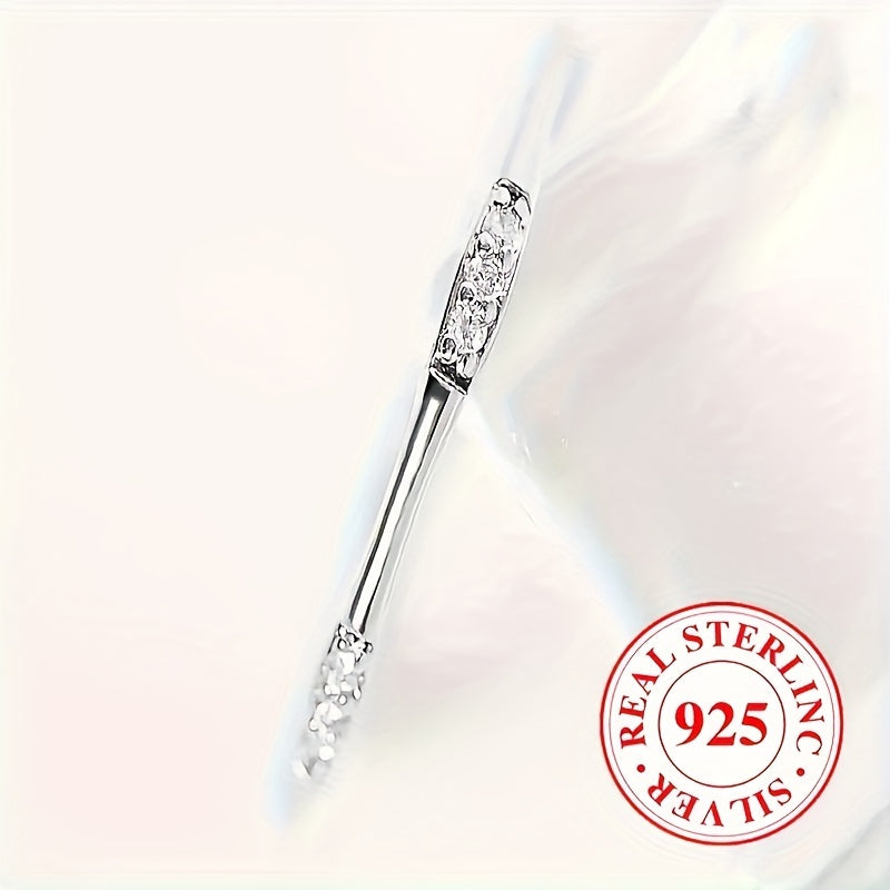 Sterling Silver Ring with Zirconia for Women or Weddings
