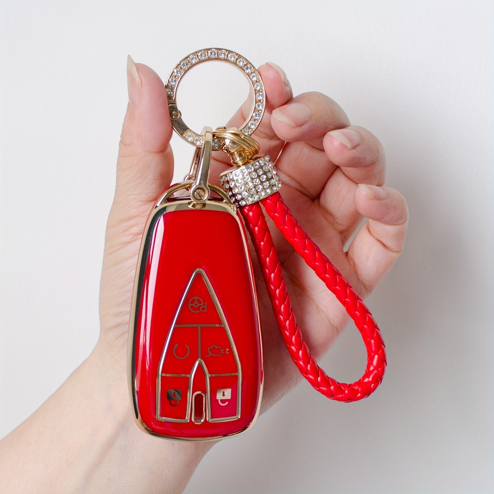 Universal TPU Key Fob Cover with Keychain Anti-Scratch Durable Protector