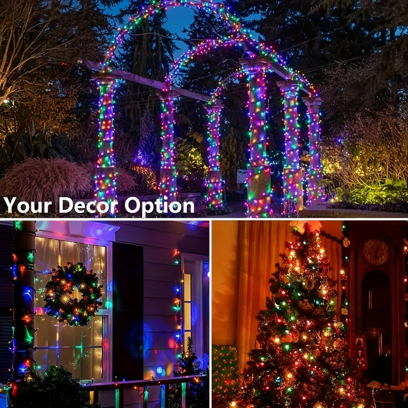 12m Solar String Lights 100 LEDs Multi Blink for Christmas Space Decor