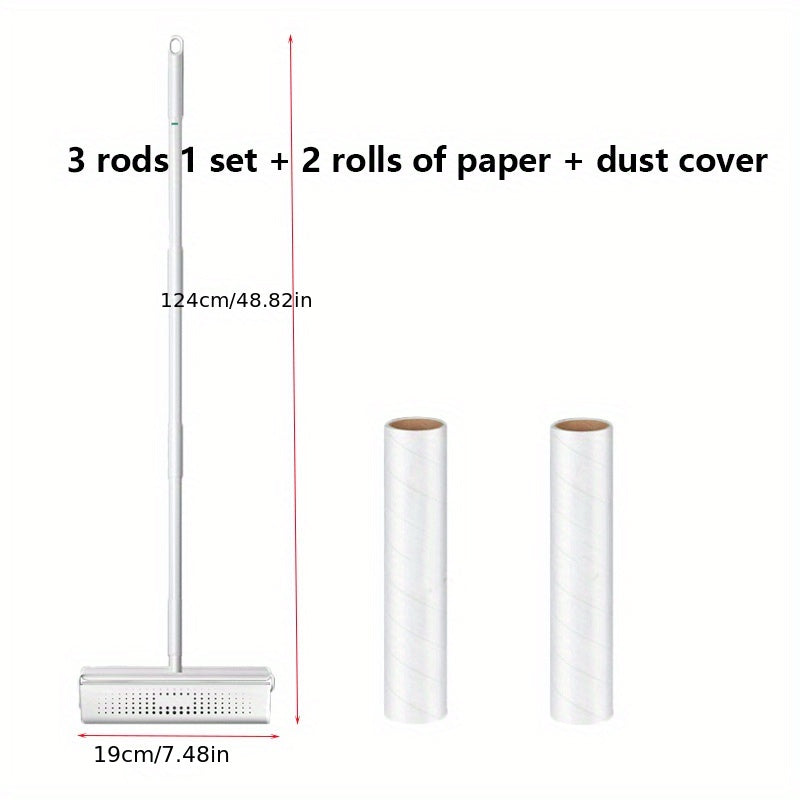 Pet Hair Remover Tool Long Roller Sticky Brush for Sofa Carpet Dust Cleaning