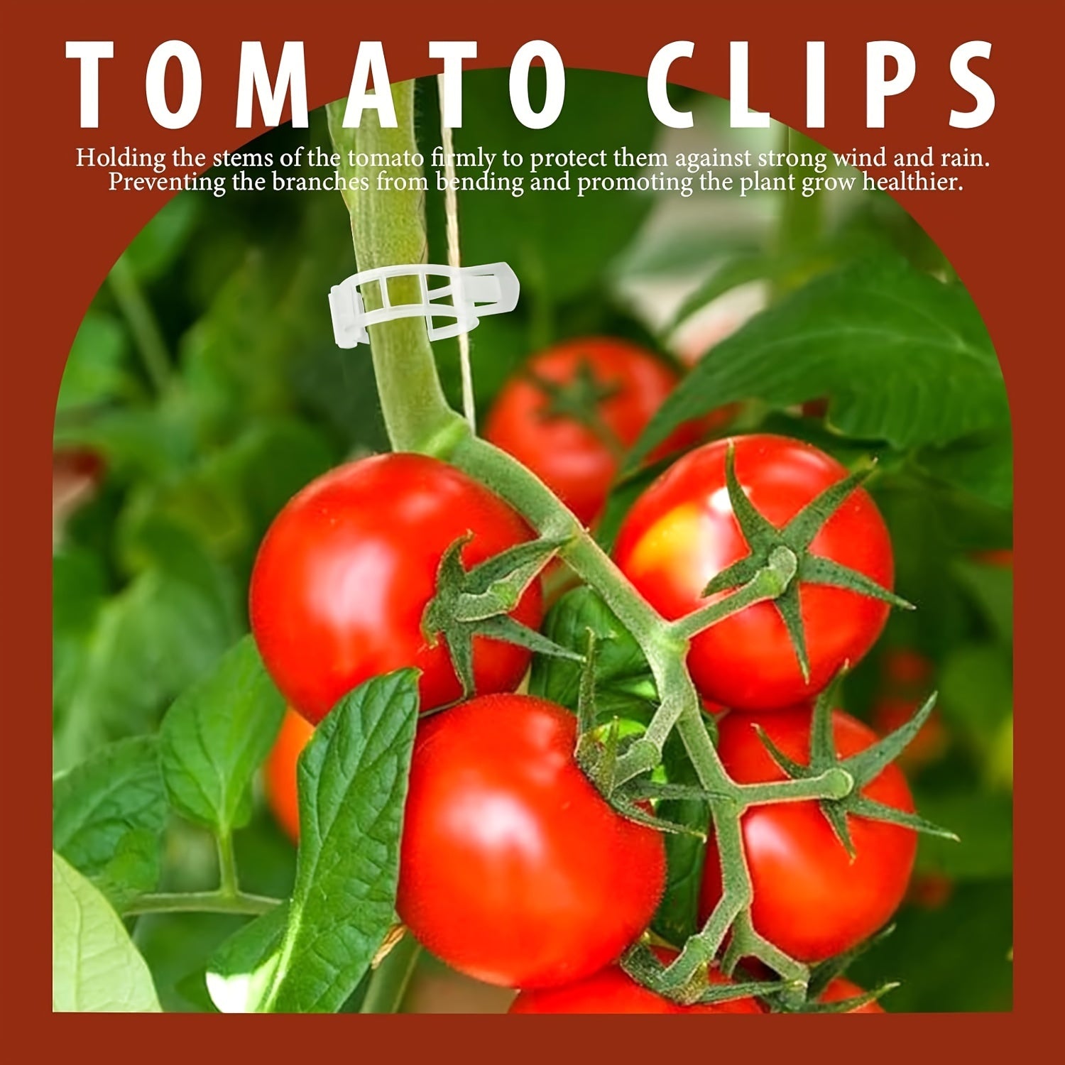 300-Pack White Plastic Garden Trellis Clips for Climbing Vegetables and Flowers