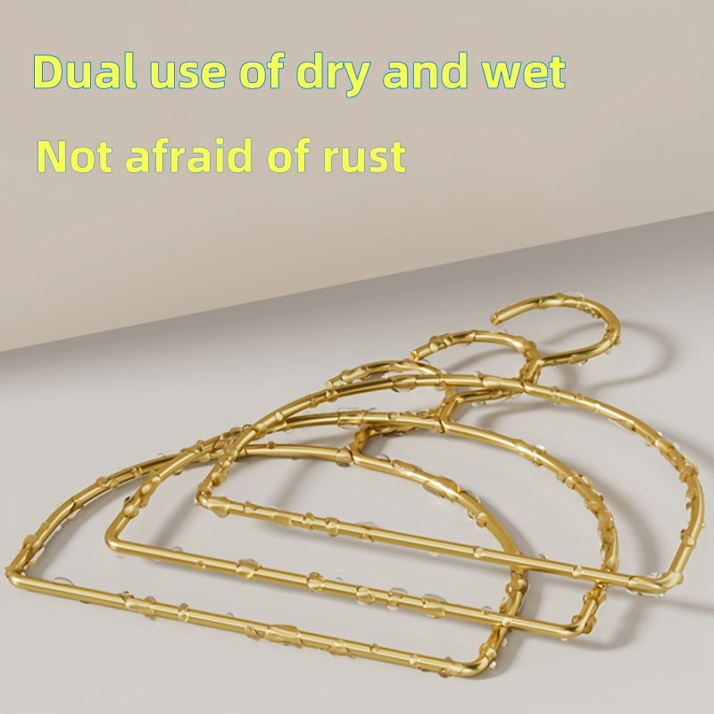 Golden Metal Scarf Hangers Set of 2 4 or 6 Iron Closet Organizer for Neckties and Scarves