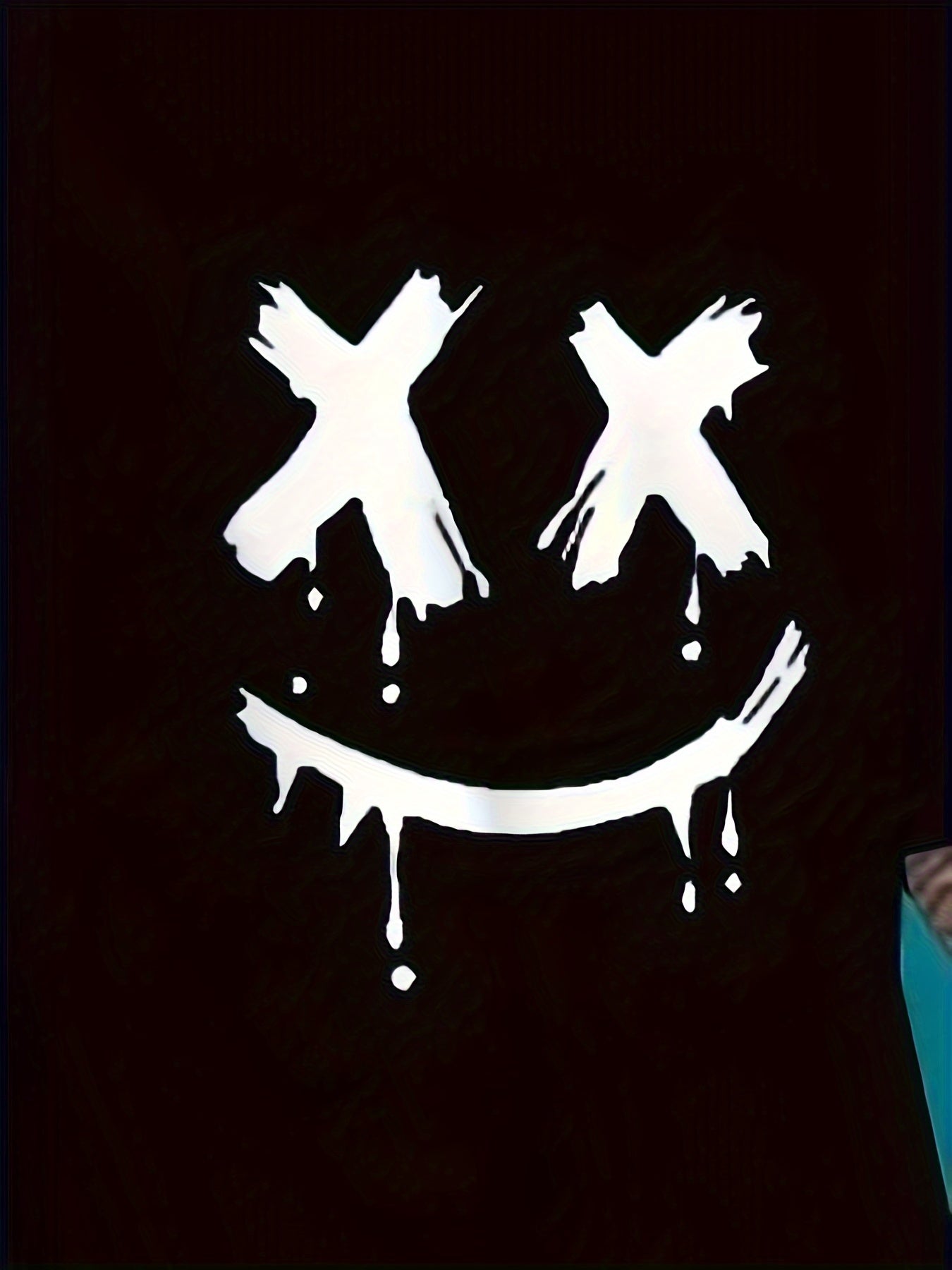 Plus Size Men's T-Shirt and Shorts Set with Smile Face Graphic for Summer Outdoor Sports