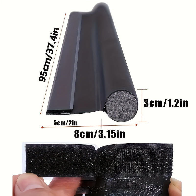Faux Leather Door Seal for Single Door Gaps White Black Pink Self-Adhesive Windproof Insect-Resistant Soundproof Durable