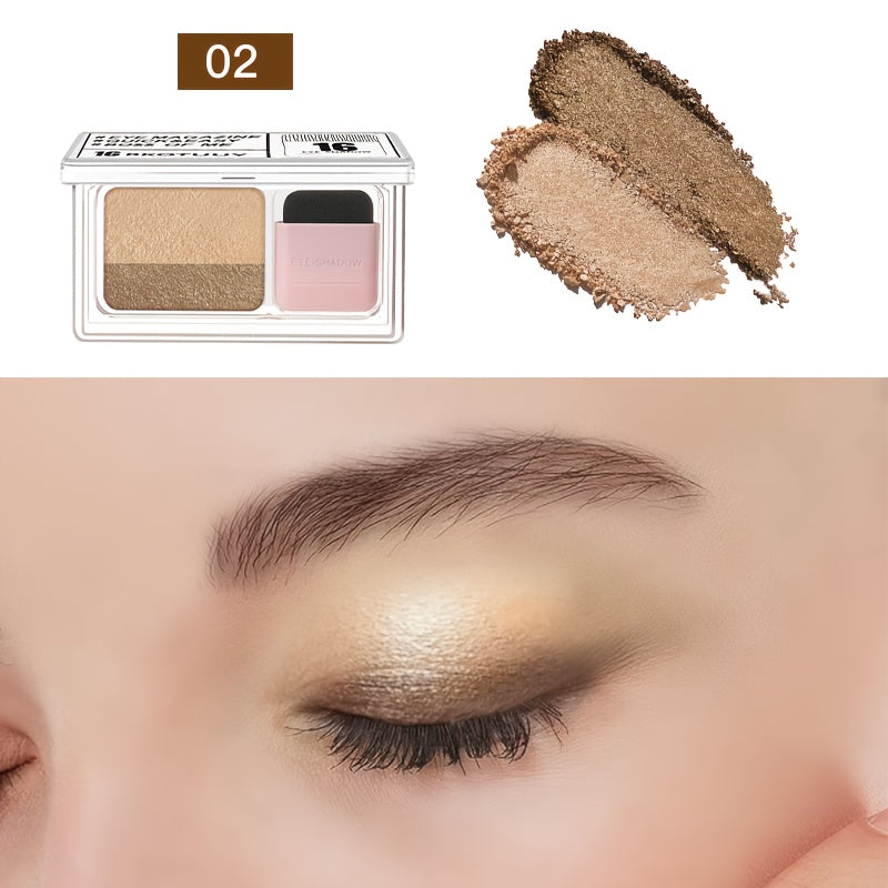 Women Shimmery Dual-Tone Eyeshadow Palette 5-8 Shades Waterproof Long-Lasting