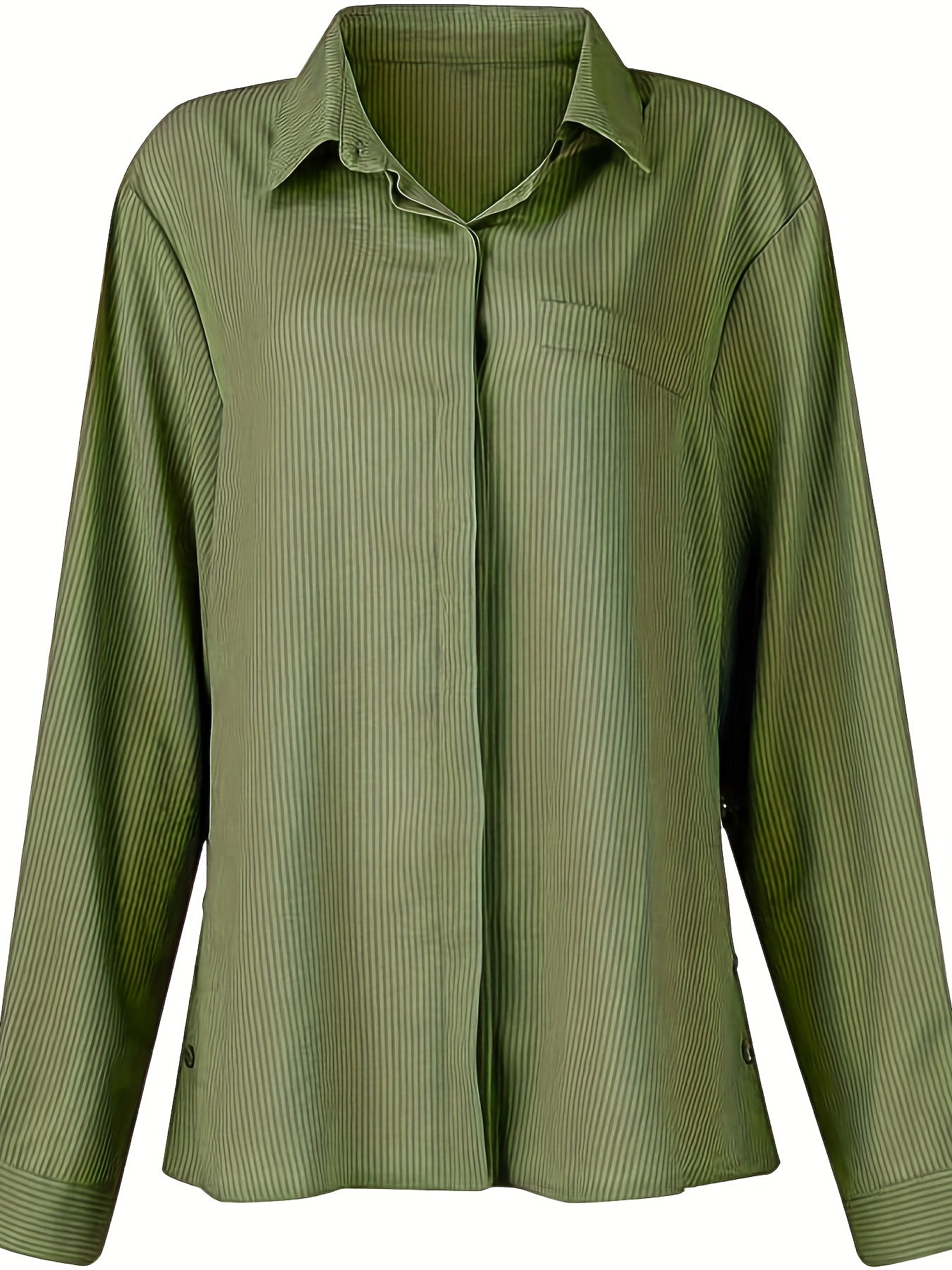 Blusa de poliéster tejida para mujer con cuello boho y mangas enrollables