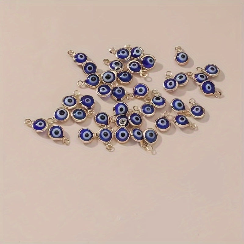 30 Pieces Blue Evil Eye Charm Beads Resin Pendant Beads for Jewelry Making