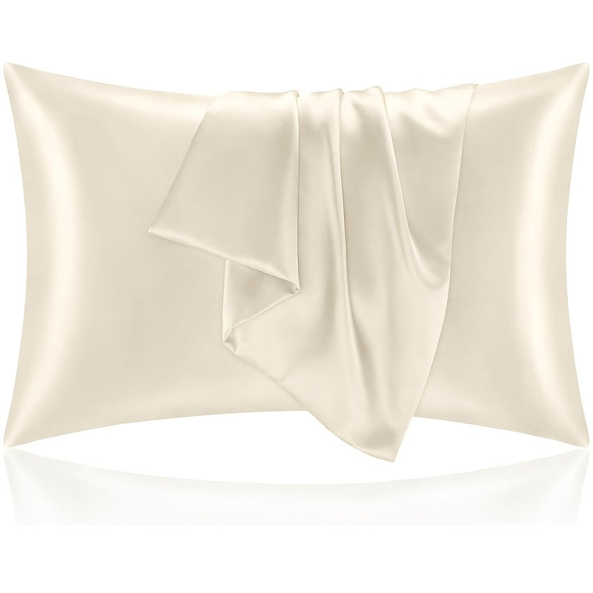 Silky Polyester Satin Pillowcase Envelope Closure Available in Various Sizes Bed Pillow Cover for Bedroom Decor