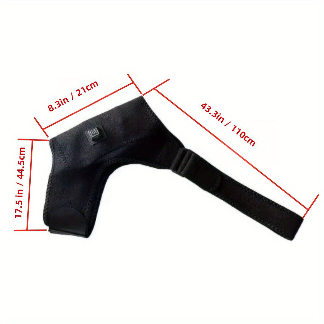 Electric Heating Pad USB Portable with 3-Temperature Control Adjustable Strap Black Gray