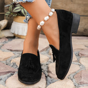 Women's Tassel Loafers Casual Slip-On Shoes Soft Sole Comfortable
