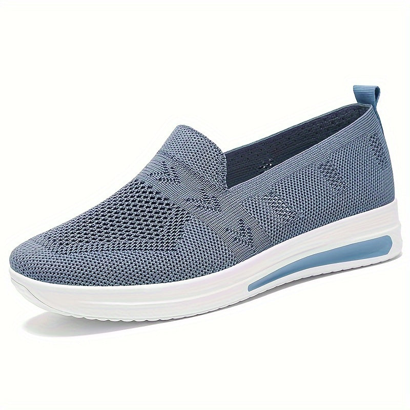 Ayollar uchun nafas oladigan slip-on sport poyabzali, yengil va kundalik yurish uchun mos