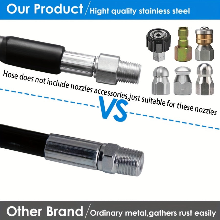 Sewer Jetter Kit for Pressure Washer 5800PSI Drain Cleaner Hose with Nozzles