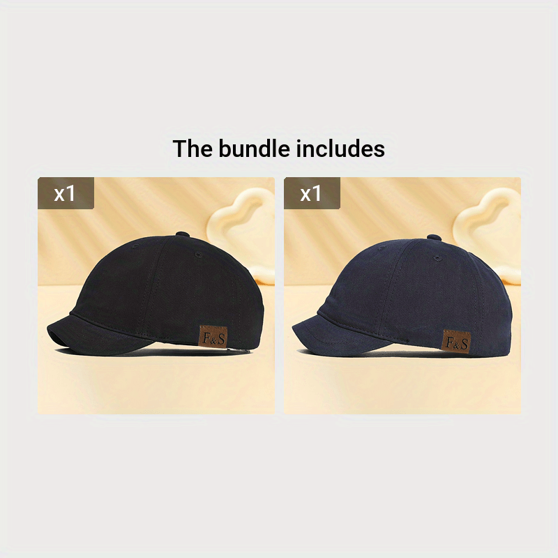 F&S Vintage uslubidagi beysbol qopqog'i, sun'iy charm yamoq bilan - moslashtiriladigan va quyoshdan himoya qiluvchi. Qisqa qirrali, polyester, to'qilgan mato bilan klassik evropa va amerika moda aksessuari.