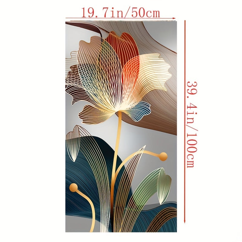Abstract Flower Canvas Wall Art for Home Decor Frameless Ink Print Portrait