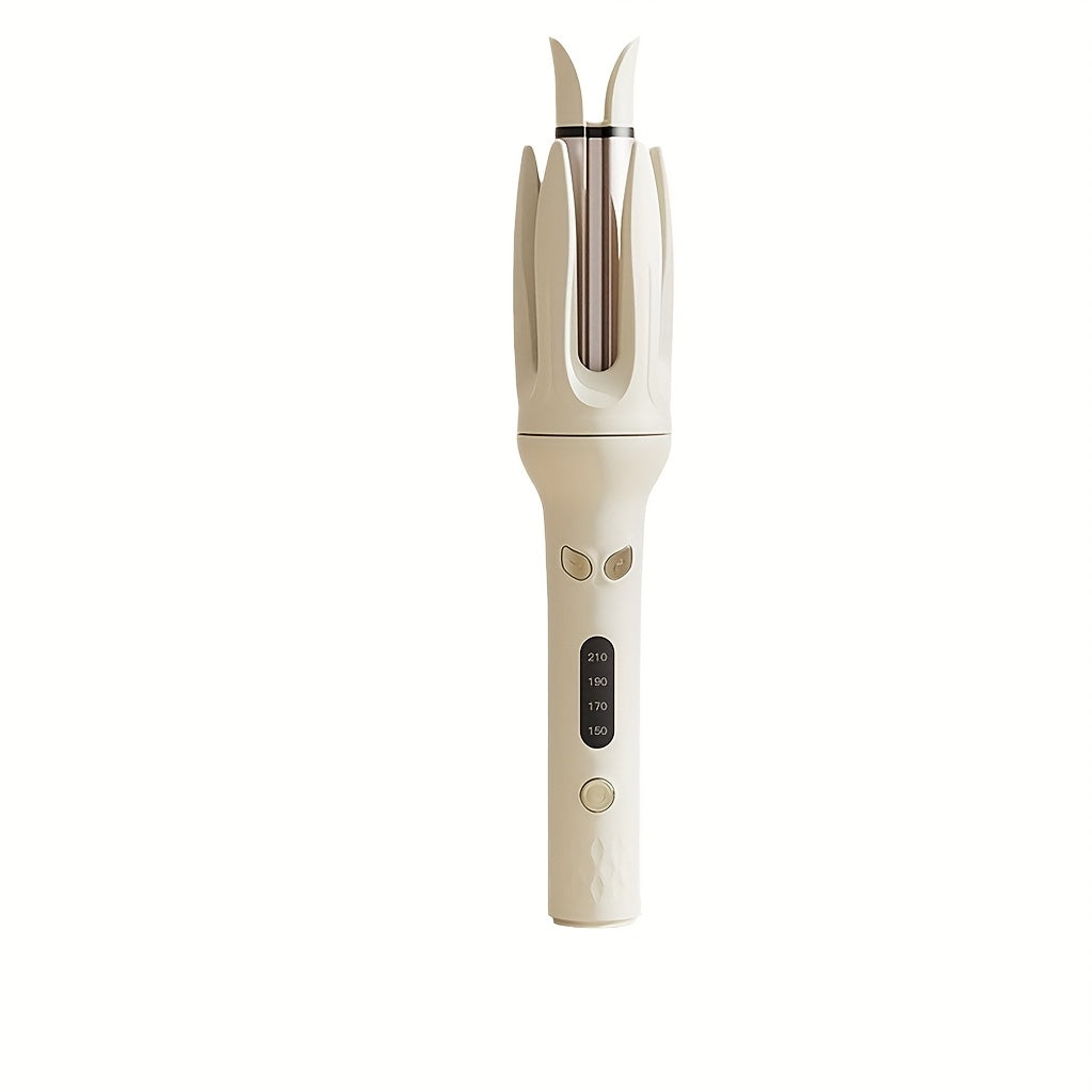 Rizador de cabello automático de 28mm de diámetro, 4 configuraciones de temperatura, diseño antiquemaduras, varita rizadora para resultados de salón en cabello largo