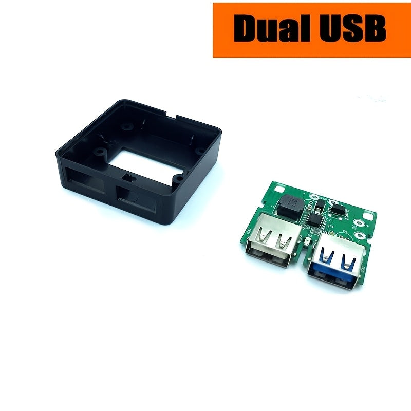 Convertidor alimentado por energía solar 6V-24V entrada doble USB 5V 3A salida plástico