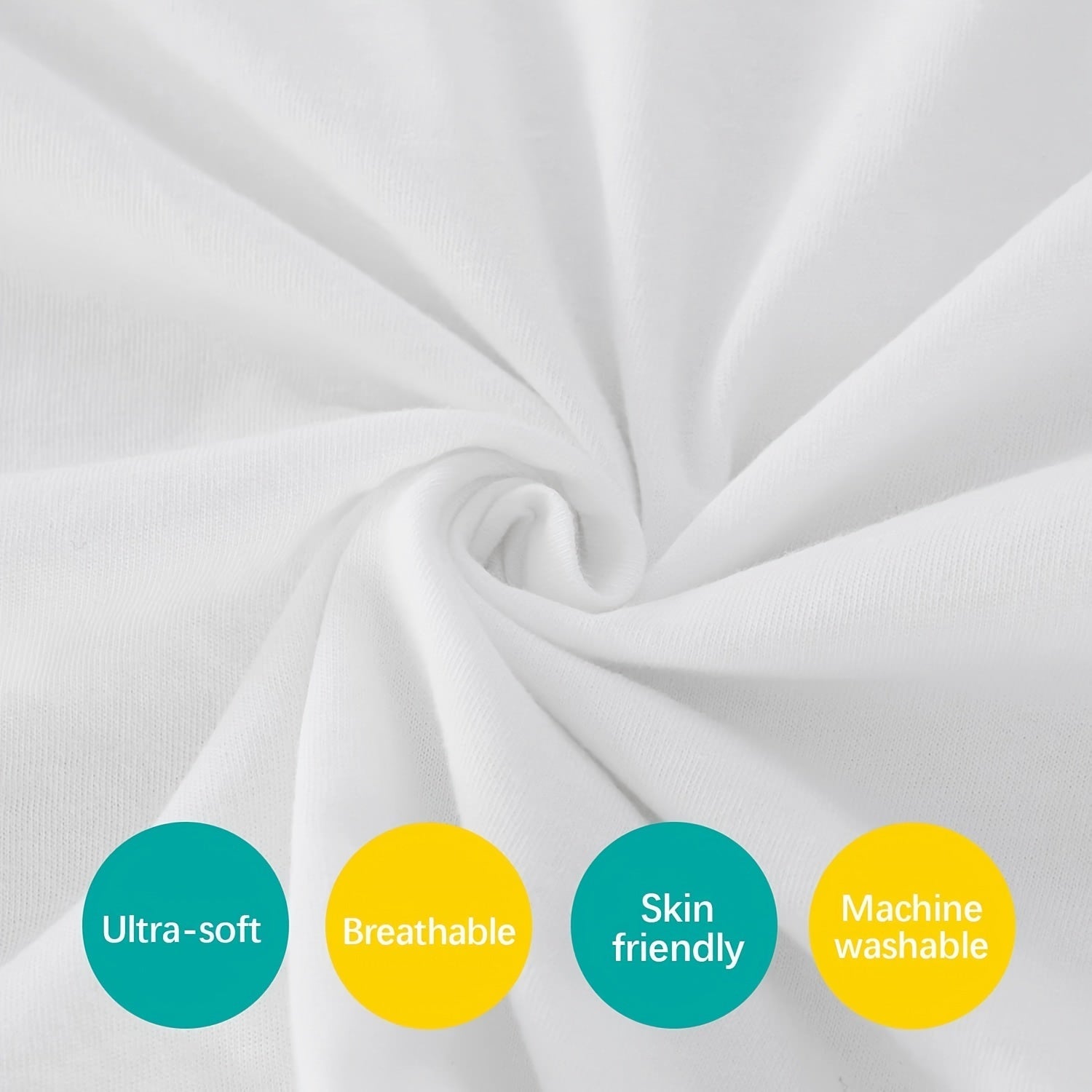 Kids Toddler Pillow Quilted White Polyester Breathable Machine Washable Small