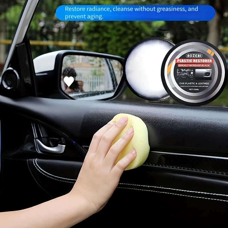 100g Car Interior Renovation Wax for Leather Plastic Dashboard Seats