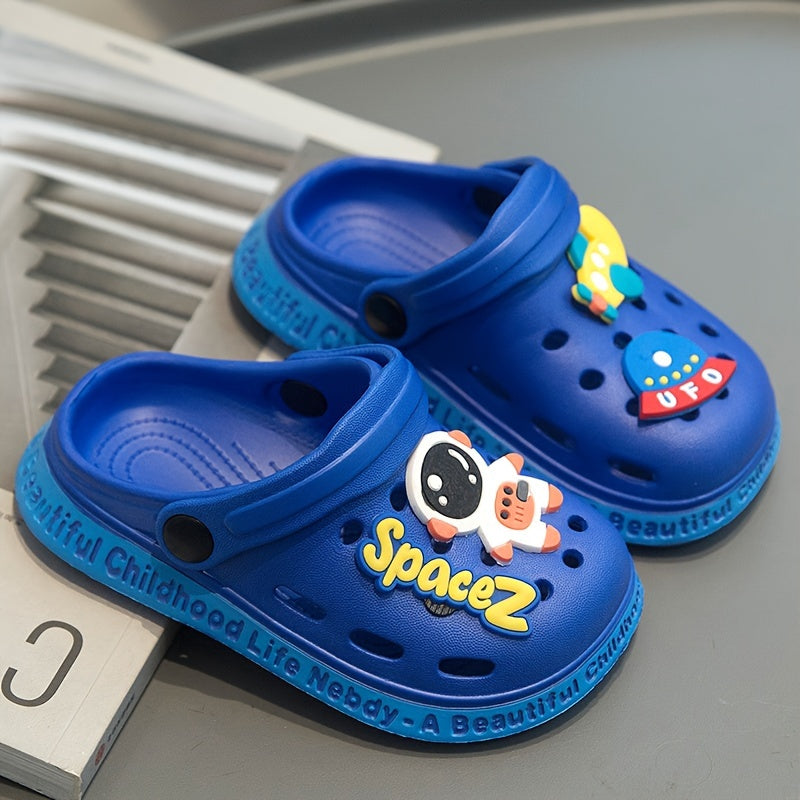 Boys' All-Season Lightweight EVA Cartoon Clogs and Mules for Casual Wear