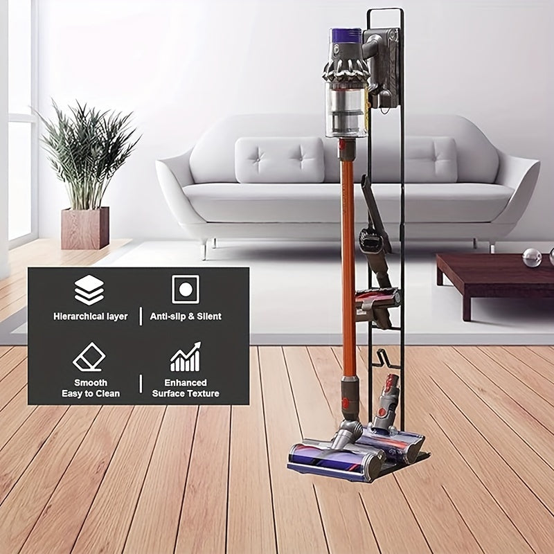 Wall-Mounted Charging Holder for Cordless Vacuum Cleaners and Accessories Metal Storage Stand