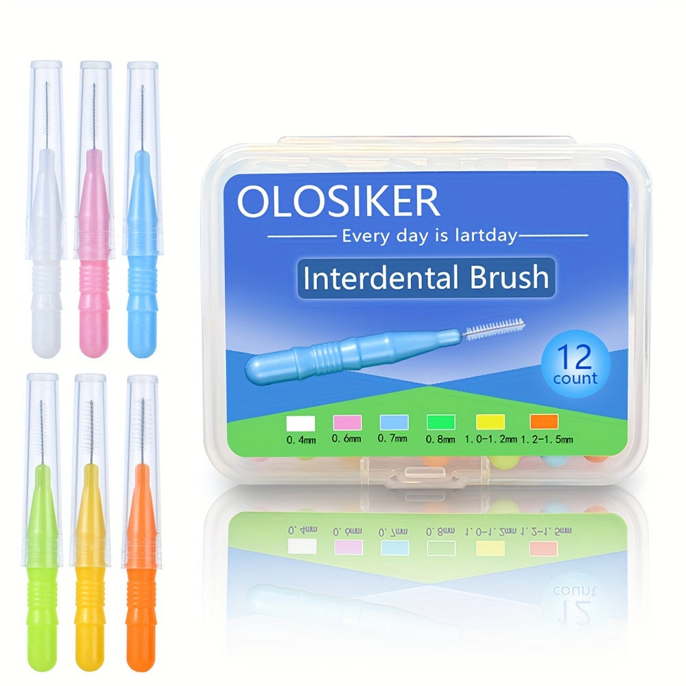 12-to'plam tish oral interdental cho'tkalar PE material aralash ranglar gum parvarishi